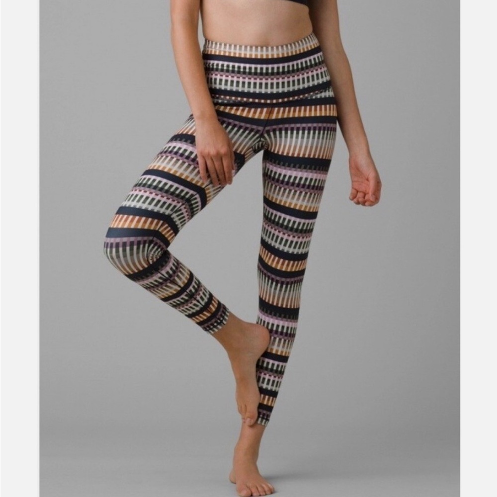 prAna Women's Medium Kimble Tivoli 7/8 Leggings Multicolor 1962541 Yoga Gym M